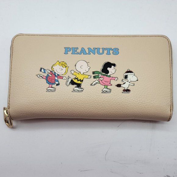 Coach x Peanuts Long Zip Around Wallet with Snoopy and Friends Motif CF219 Ivory - Picture 1 of 5